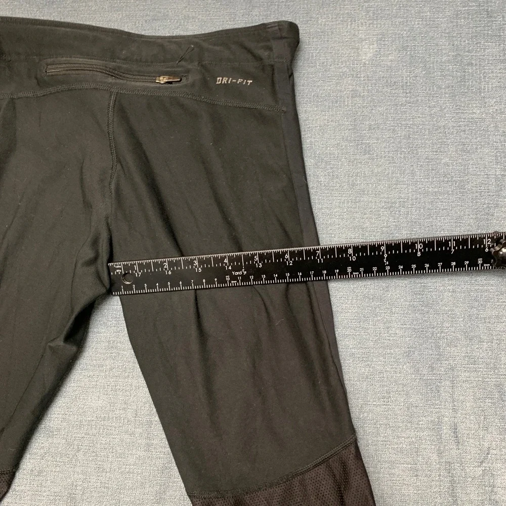Nike Dri-FIT Capri Leggings Womens XS Black Running Yoga Gym Logo Activewear